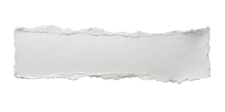 white torn paper isolated on transparent background