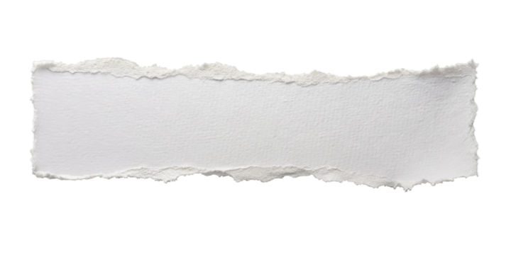 white torn paper isolated on transparent background