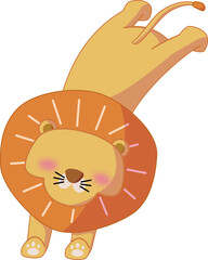 Faceless Lion Character Illustration