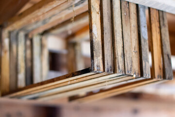 Wooden frames for honeycombs