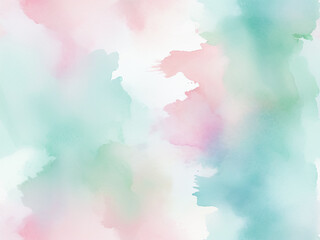 Soft Pink and Green Watercolor Background