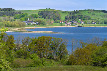 Zicker See Berge Dorf Mönchgut