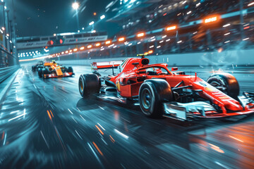 Fototapeta premium Racing car on the track