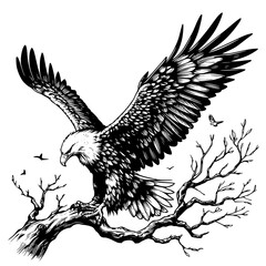 eagle on white