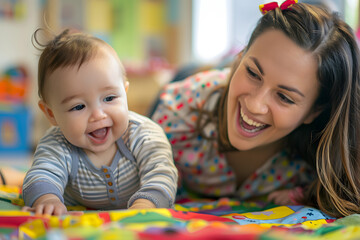 Baby with early education.