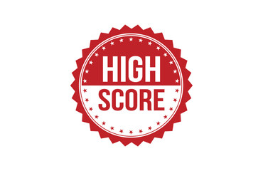 High Score red ribbon label banner.