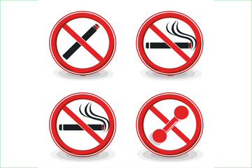 don't smoke prohibition sign vector illustration design. Don't smoke sign vector illustration, isolated on white background. 