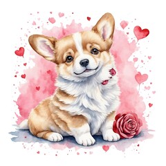 Little puppy with heart