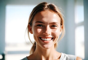 Positive smiling person on clean background