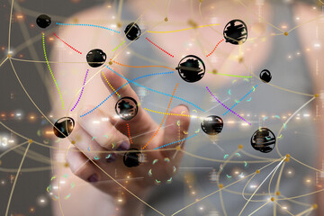 Business intelligence analyst dashboard on virtual
