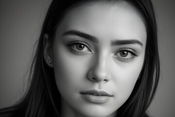 Fototapeta premium Black and white woman portrait