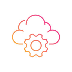 Cloud Setting vector icon