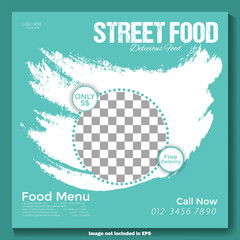 Delicious Burger social media post. Hot pizza banner for social media.
