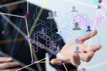 Business intelligence analyst dashboard on virtual