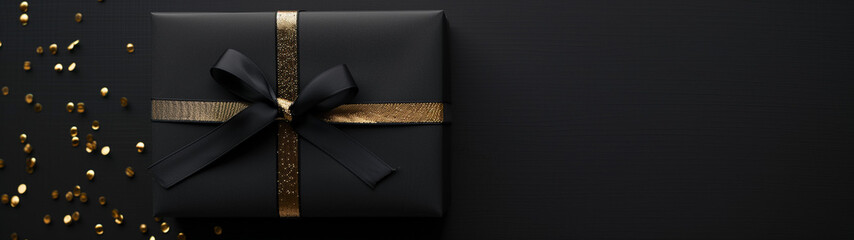 black gift, wedding concept, created with generative AI technology