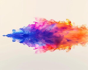 Vibrant abstract ink splash with colorful smoke effect, creating a visually stunning artistic background.