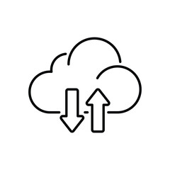 Cloud Data vector icon