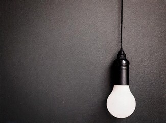 Light bulb with background w/ vignette to write text. Sign Design Illustration.