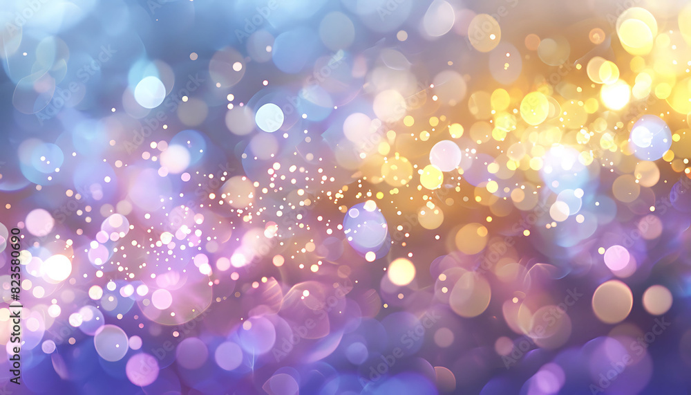 Poster abstract background with a dreamy bokeh effect in pastel colors, featuring soft light spots in shade