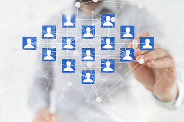 Abstract network of physical devices on the Internet using a network connection with statistics...