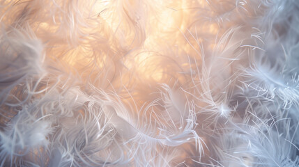 untreated beige milky sheep wool. fibers of trimmed wool