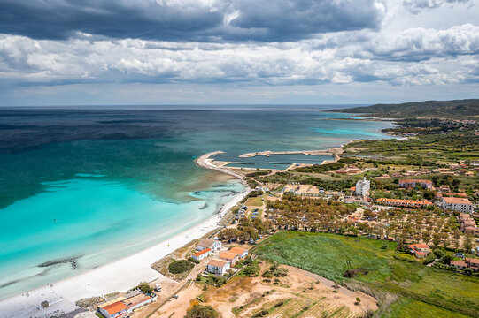 Aerial View of San Teodoro, Province of Sassari, Sardinia