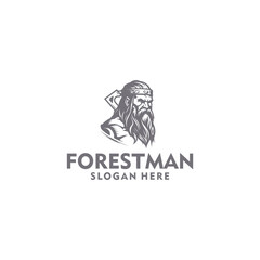 Forest man logo vector illustration