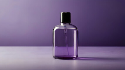Bottle for cosmetic products bottle for shampoo tonic conditioner on a purple background one color composition