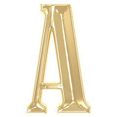 Dollar Gold Number 3D Rendering
