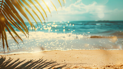 Summer background nature of tropical golden beach with