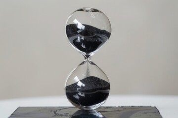hourglass and sand