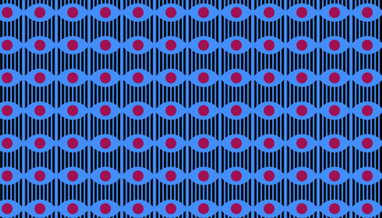 Minimal Geometric Seamless Patterns with Abstract Shapes in Modern Style