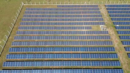 Solar Panel Farm in Rural Setting