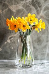 flowers daffodils in vase