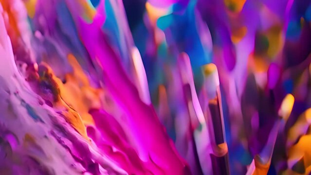 Assorted Paint Brushes Generative AI