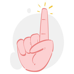 attention hand gesture illustration