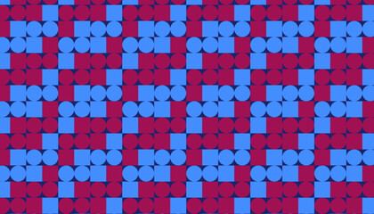 Minimal Geometric Seamless Patterns with Abstract Shapes in Modern Style