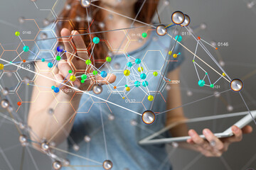 conference Digital Network and data concept 3d