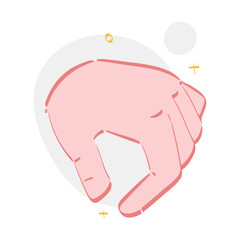 pick hand gesture illustration