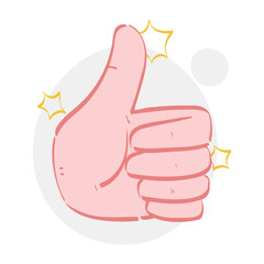 thumbs up hand gesture illustration