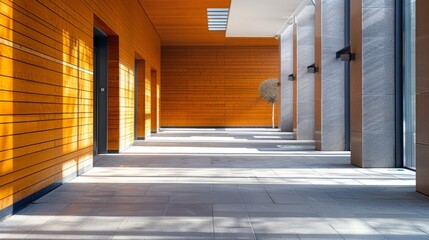 A Detailed Look at the Entryway of a Contemporary Urban Building