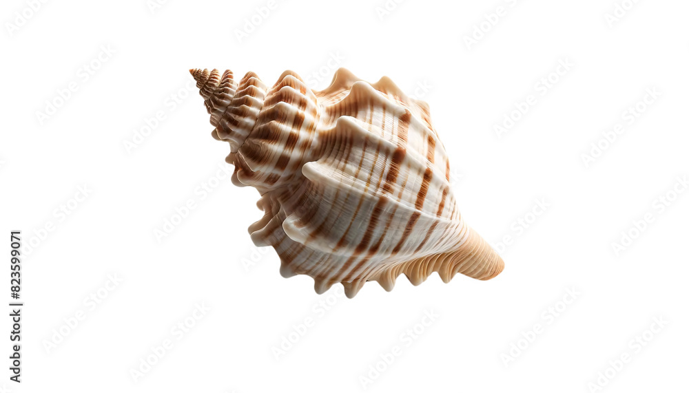 Poster a seashell similar to the one provided, placed on a transparent background