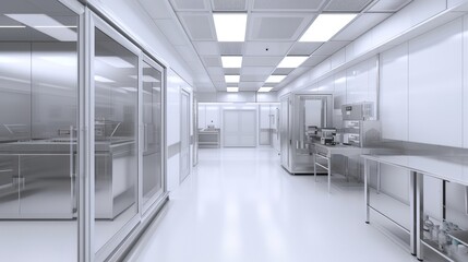 Obraz premium An industrial design of a pharmaceutical clean room