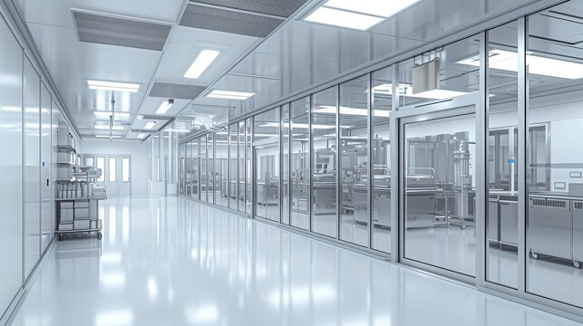 An industrial design of a pharmaceutical clean room