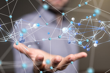 conference Digital Network and data concept 3d