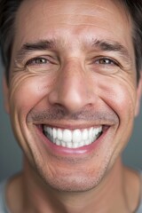 Happy Man showing white teeth