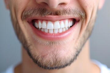 Fototapeta premium Happy Man showing white teeth