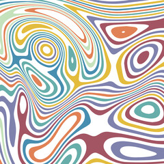 ABSTRACT ILLUSTRATION MARBLED TEXTURE LIQUIFY PSYCHEDELIC PASTEL SOFT COLORFUL DESIGN. OPTICAL ILLUSION BACKGROUND VECTOR DESIGN