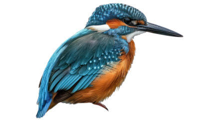 Beautiful kingfisher on a white background