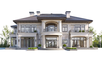 Fototapeta premium Big house project on a white background